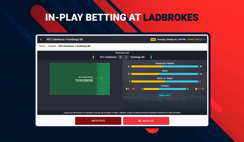 Ladbrokes in-play or live betting