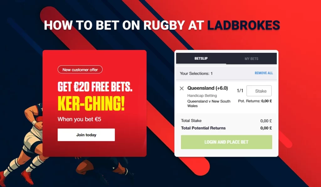 How to Bet on Ladbrokes Rugby Example of Steps
